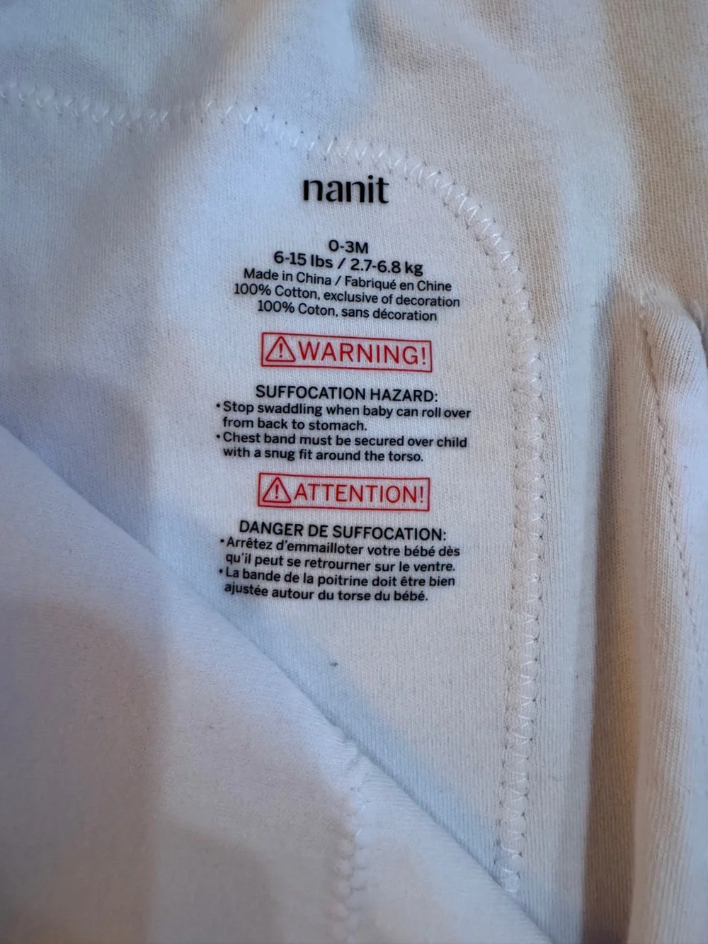 Nanit Breathing Wear Swaddle & Breathing Band Set | 0-3 Months | NEW!